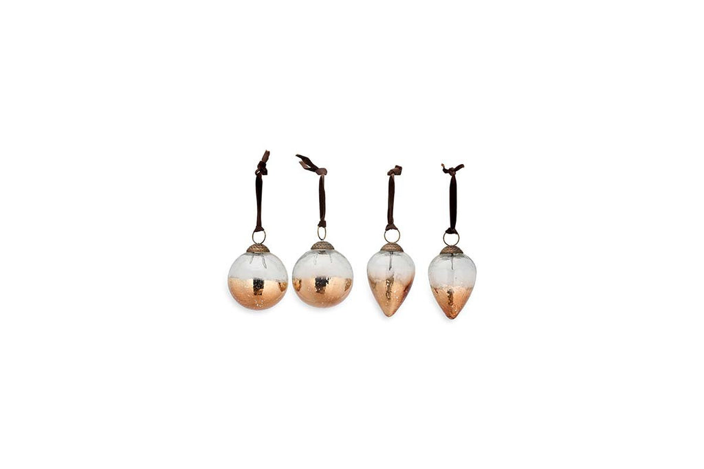Nevasa Baubles - Clear & Antique Copper (Set of 4)