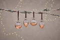 Nevasa Baubles - Clear & Antique Copper (Set of 4)