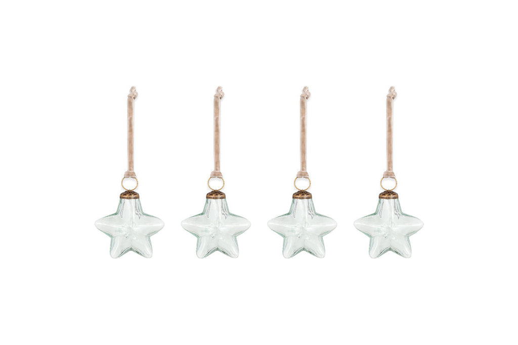 Sardi Star Baubles - Clear (Set of 4)